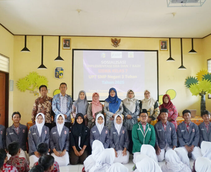 Sosialisasi Implementasi SRA dan 7 KAIH untuk Siswa Kelas 7 UPT SMP Negeri 3 Tuban Tahun 2025
