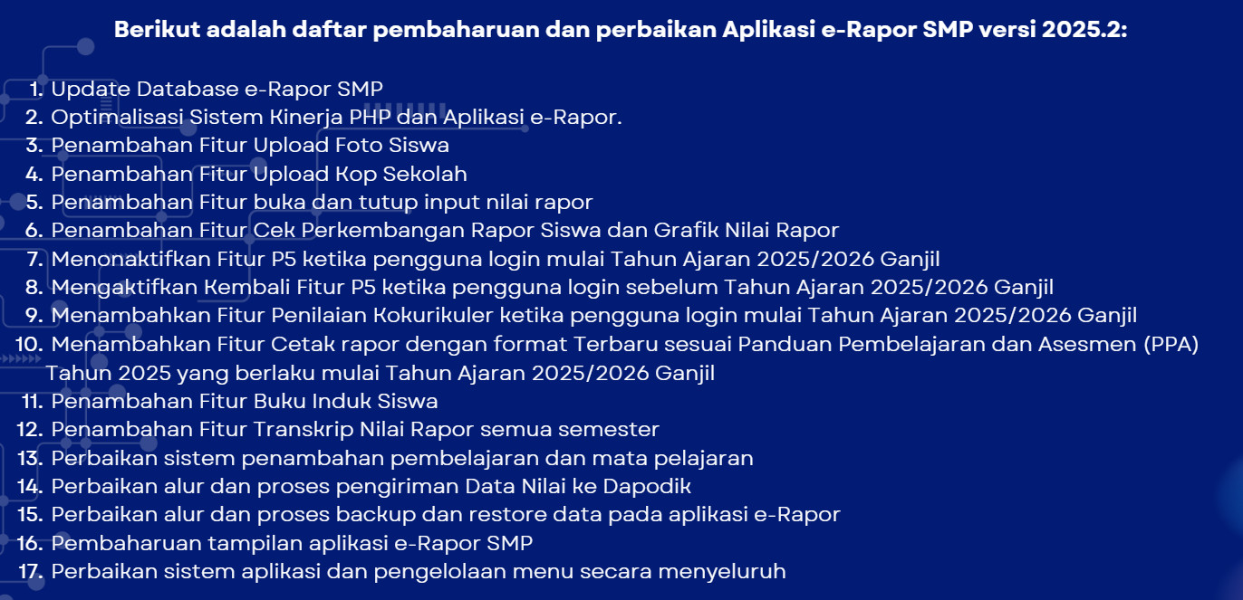 pembaharuan erapor 2025