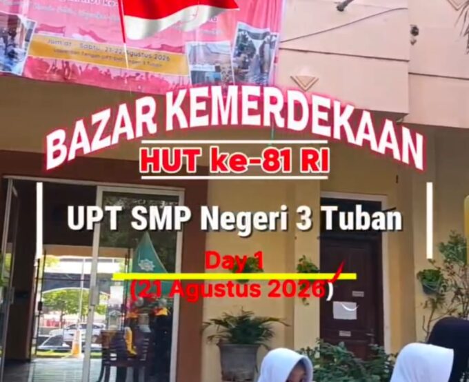 Puncak Semarak Kemerdekaan HUT RI ke-81: UPT SMPN 3 Tuban Gelar Bazar Dua Hari, Jalan Sehat, dan Pentas Seni Spektakuler