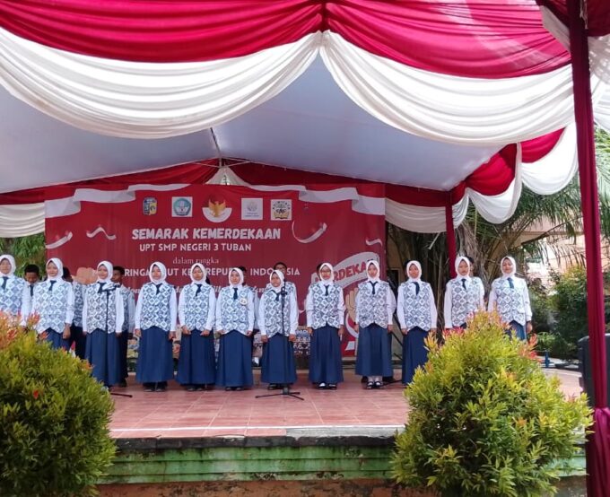 Semarak Kemerdekaan HUT RI ke-81 di UPT SMPN 3 Tuban Berlangsung Meriah dan Penuh Semangat Kesatuan